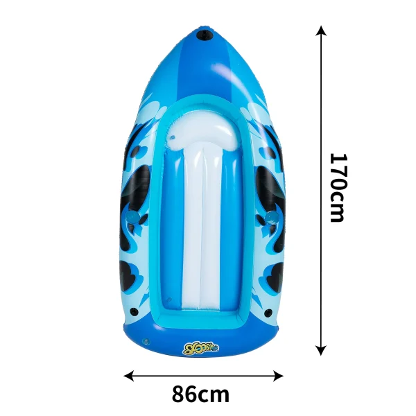 67in Inflatable Boat Swimming Pool Float