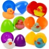 6Pcs 3.07in Easter Eggs Pre-filled with Light-up Bath Toys for Easter Egg Hunt