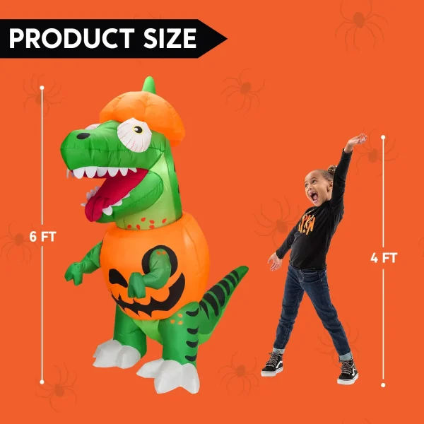 6ft Inflatable Dinosaur Halloween Decoration