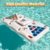 6ft Inflatable White Beer Pong Pool Float with Cooler