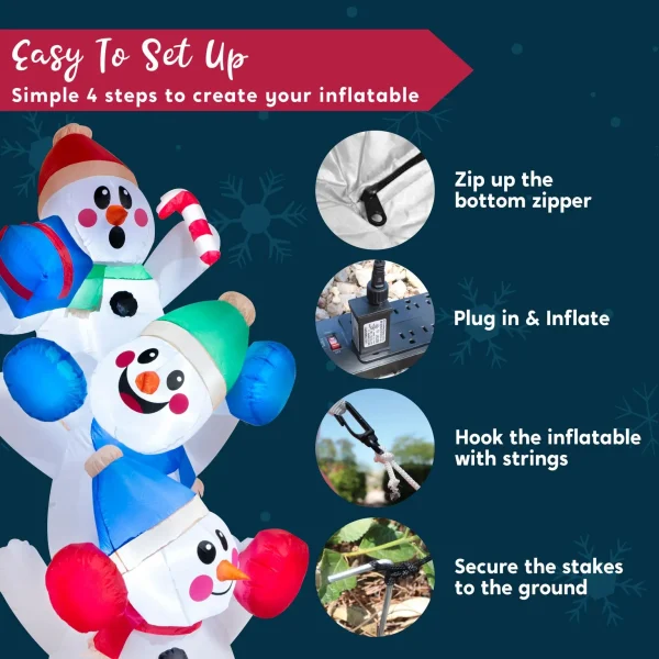 6ft LED Inflatable Snowman Decoration