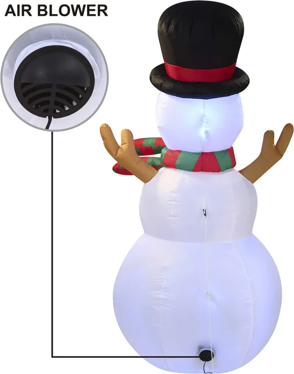 6ft Tall LED Inflatable Snowman Decoration