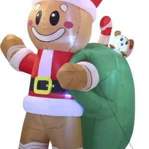 6ft LED Inflatable Gingerbread Man Decoration