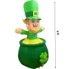 6ft Large St. Patrick's Day Inflatable Leprechaun in Cauldron Pot of Gold Coin
