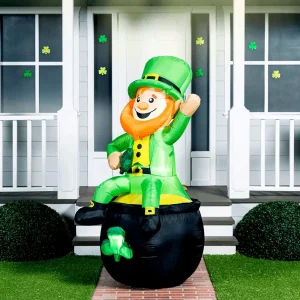 6ft Large St. Patrick’s Sitting Leprechaun Inflatable