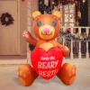 6ft Large Teddy Bear with Heart Valentines Inflatable