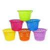 6Pcs Easter Egg Basket With Tricolor Easter Grass 8in