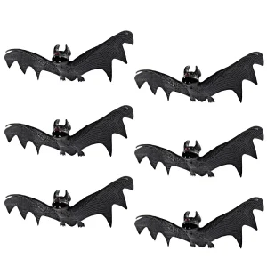 6pcs Realistic Hanging Halloween Bat Decoration