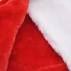 6pcs Santa Hat With White Plush Trim And Red Velvet