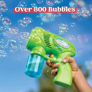 2Pcs Bubble Gun Blower with 2 Bottles Bubble Refill Solution 5oz