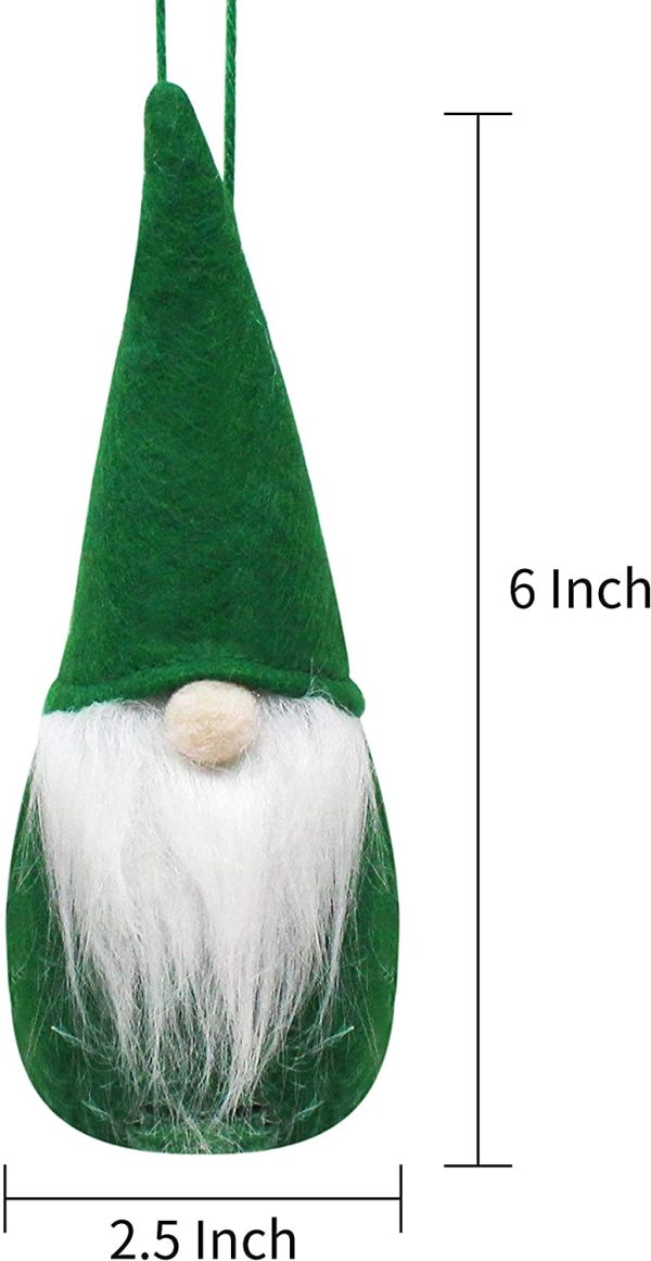 6pcs Red Gray and Green Swedish Santa Gnome Plush