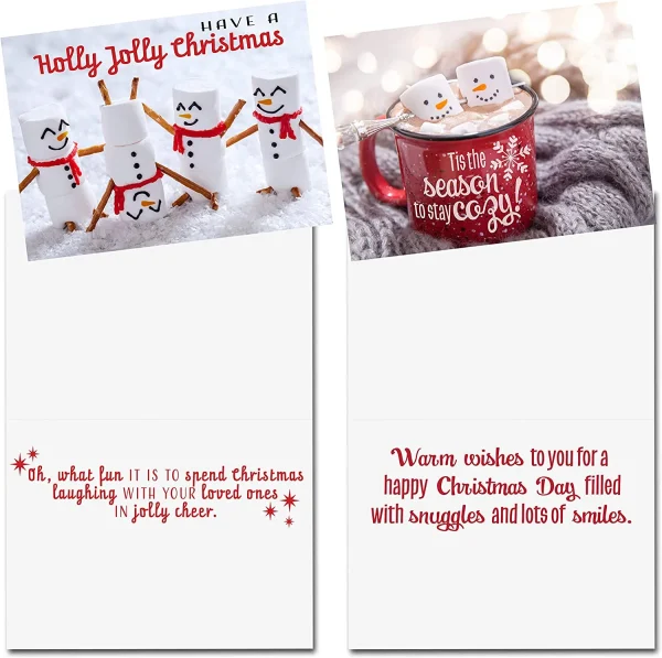 72pcs Winter Christmas Greeting Cards
