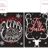 72pcs Christmas Artistic Black Collection Holiday Greeting Cards