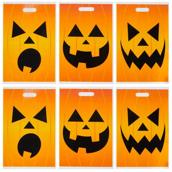 72pcs Halloween Pumpkin Treat Bags