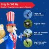 7ft Patriotic Inflatable Uncle Sam with Eagle and American Flag