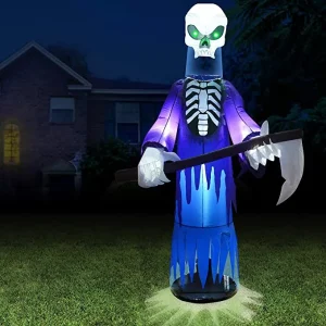 8ft Inflatable LED Floating Head Grim Reaper