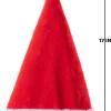 8pcs Christmas Santa Hat with Red Velvet & Plush Trim