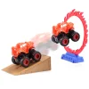 8pcs Monster Truck Toy with Stunt Park Playset