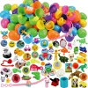80Pcs Novelty Toys and Stickers Prefilled Easter Eggs