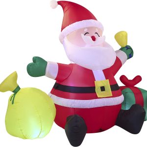 7ft Large Santa Claus with Gift Bag Inflatable