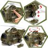 3 in 1 Friction Powered Siren Military Vehicle Toy Set