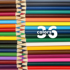Pre-Sharpened Colored Pencils. 36 Pcs
