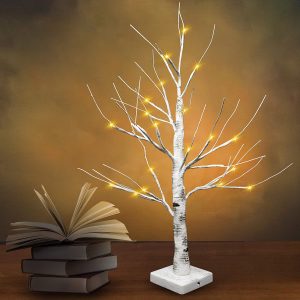 24″ LED Birch Tree with 24 Warm White Lights