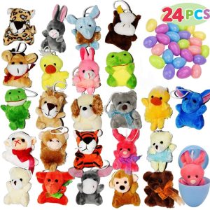24pcs Prefilled Easter Eggs with Plush Toys