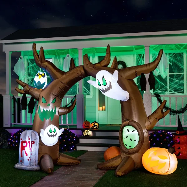 8ft Inflatable LED Halloween Tree Decorations