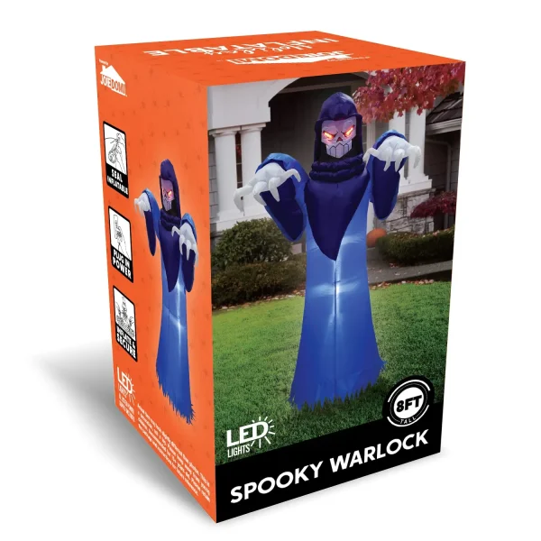 8ft Jumbo Spooky Warlock Inflatable