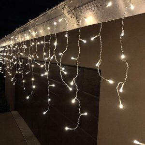 224 LED Icicle Lights, Warm White