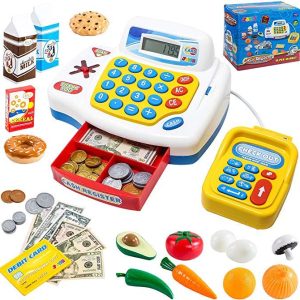 Toy Cash Register Shopping Pretend Play Machine