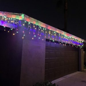 224 LED Christmas Icicle Lights, Multicolor