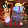 6ft Large Cute Snail with a Stack of Gifts Inflatable