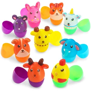 9Pcs Animal Soft and Yielding Prefilled Easter Eggs