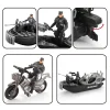 9pcs Combat Boat and Military Vehicle Toy Set