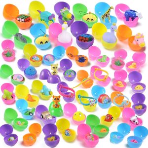 60pcs Prefilled Assorted Eggs with Easter Toys