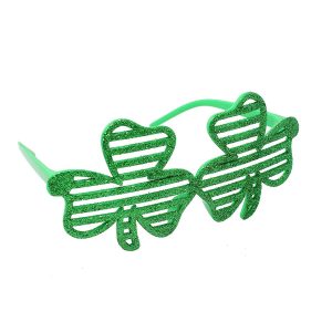 St. Patrick’s Day Glitter Green Shamrock Eyeglasses