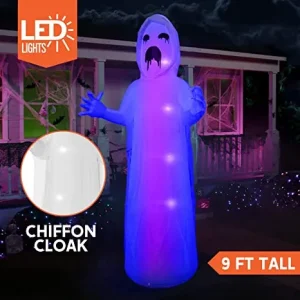 9ft Inflatable LED Scary Ghost Halloween Decoration