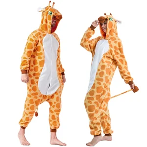 Adult Giraffe Onesie Pajama Halloween Costume
