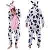 Unisex Adult Halloween Cow One-Piece Pajamas