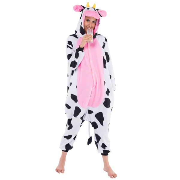 Adult Halloween Cow One-Piece Pajamas