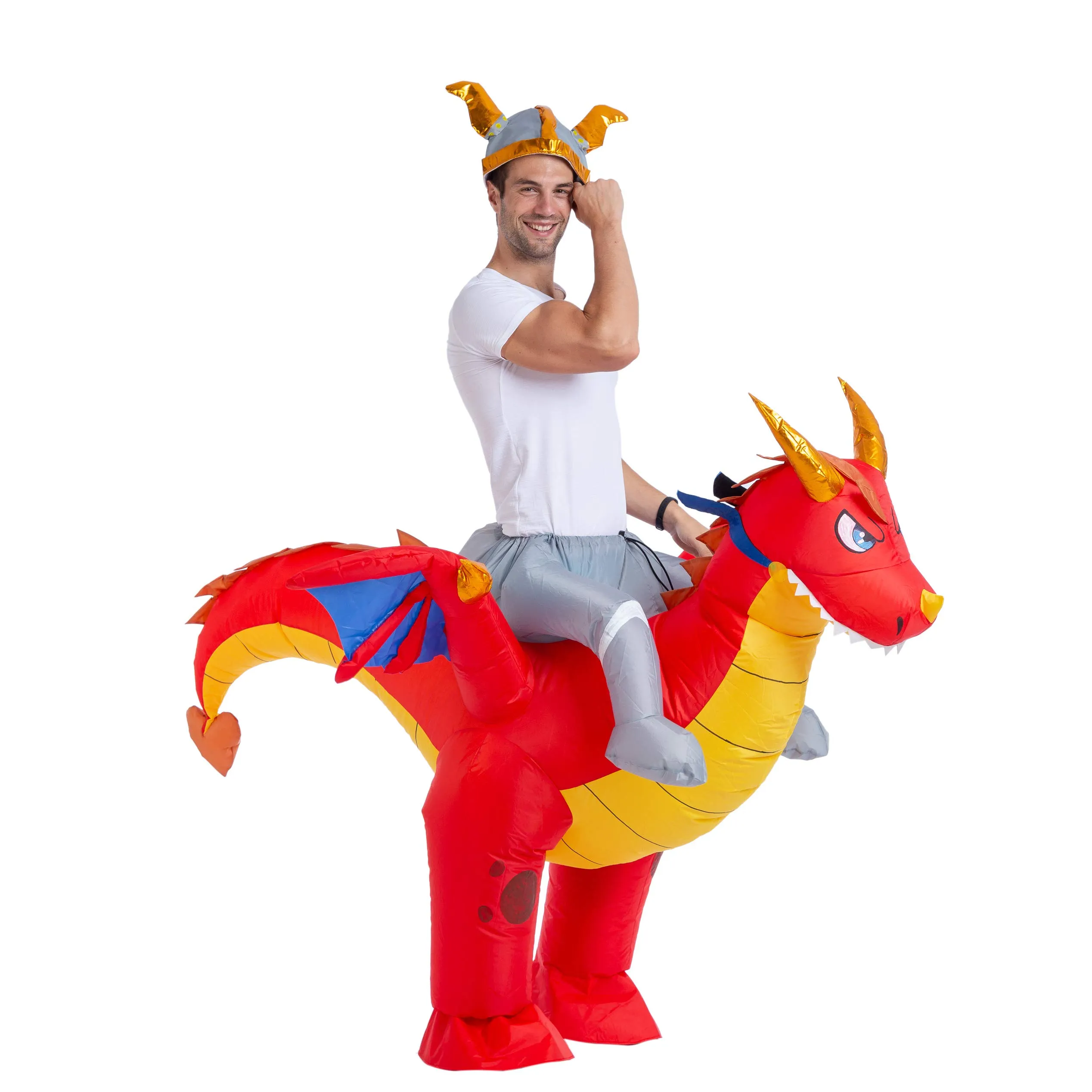 Inflatable ride on dragon costume