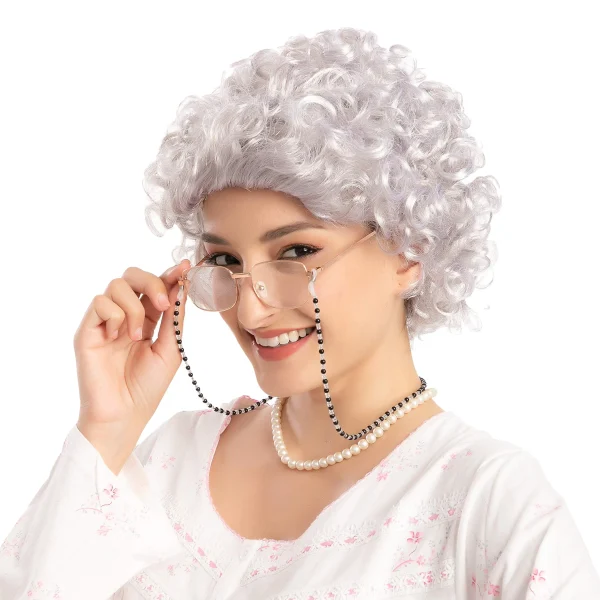 Adult or Child Grey Halloween Wig and Accessories