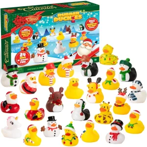 24 Days Advent Christmas Calendar with 24 Rubber Ducks