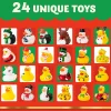24 Days Advent Christmas Calendar with 24 Rubber Ducks