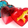 28 Pack Animal Figures Filled Hearts and Valentines Day Cards for Kids-Classroom Exchange Gifts
