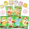 18Pcs Animal Slow-rising Squishies Valentines Day Cards for Kids-Classroom Exchange Gifts