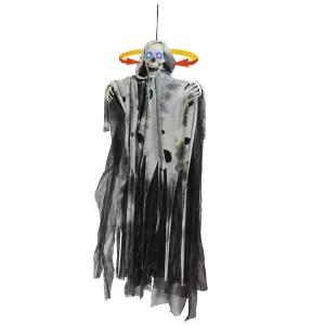 Animated Hanging Grim Reaper with LED Eyes 36in