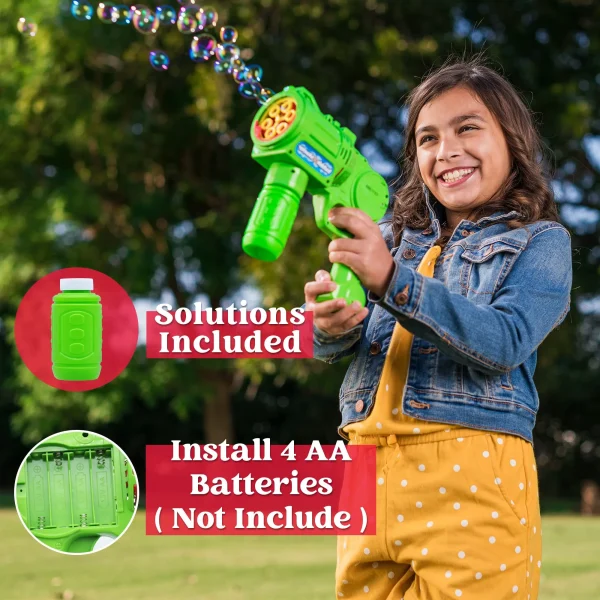 Bubble Blaster Gun with 2 Bottles Bubble Solutions